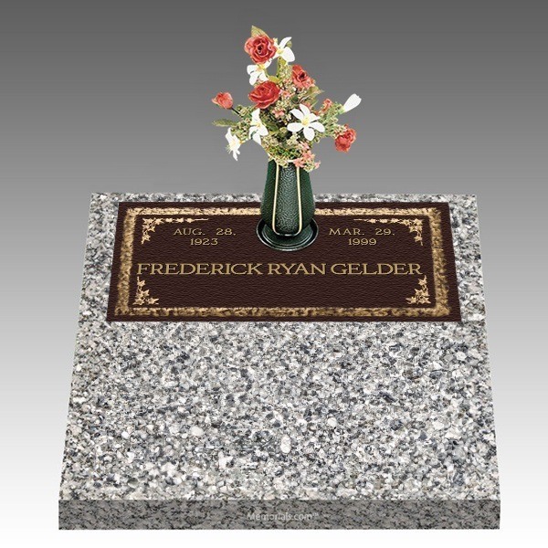 Dignity Ivy Deep Top Bronze Headstone