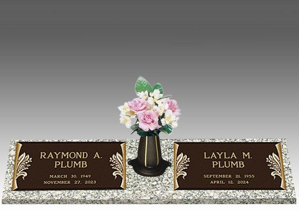 Dignity Lily of the Valley Bronze Cemetery Headstones II