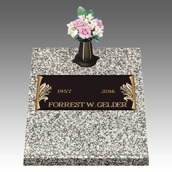 Dignity Lily of the Valley Deep Top Bronze Headstone II