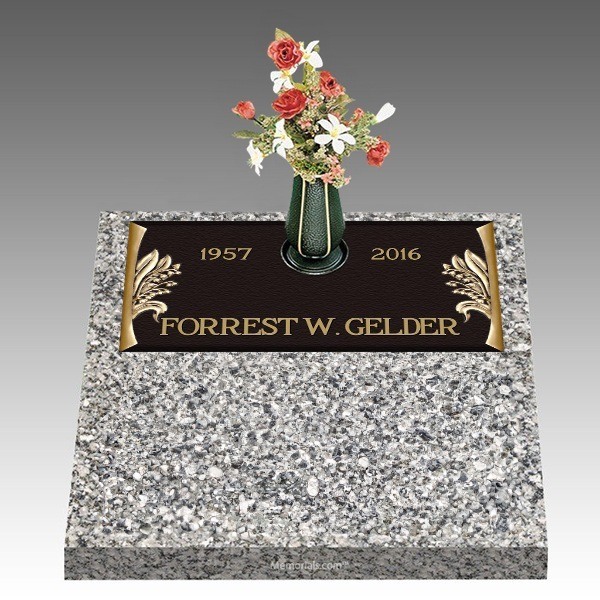 Dignity Lily of the Valley Deep Top Bronze Headstone