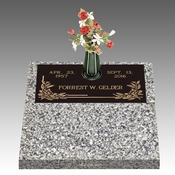 Dignity Magnolia Deep Top Large Bronze Headstone