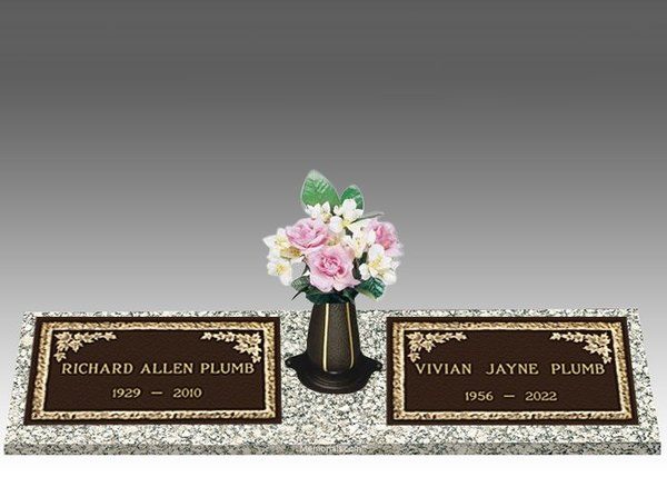 Dignity Maple Double Bronze Headstone II