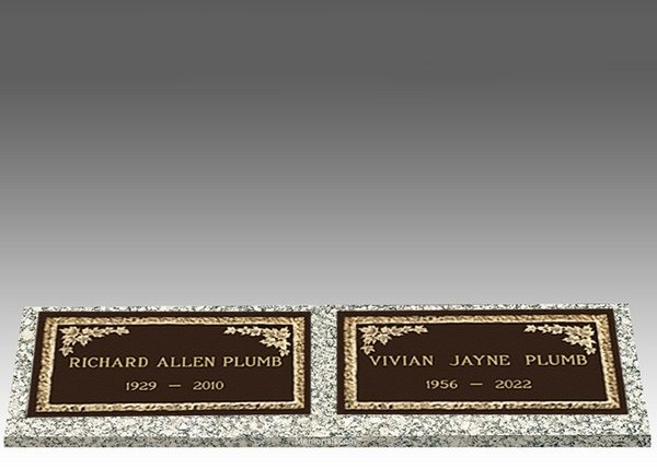 Dignity Maple Double Bronze Headstone