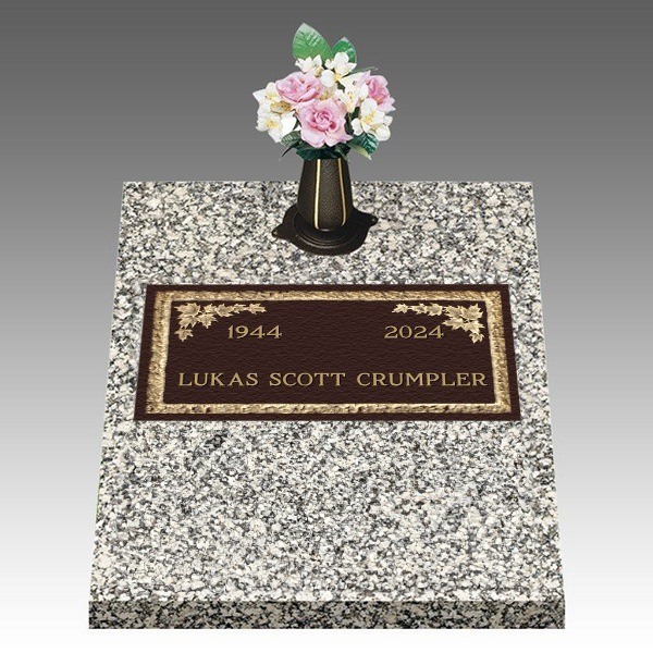 Dignity Maple Leaf Deep Top Bronze Headstone II