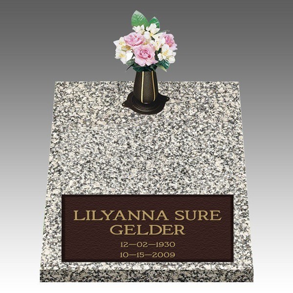 Dignity Simplicity Deep Bottom Large Bronze Headstone II