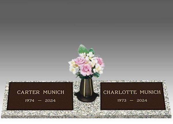 Dignity Simplicity Double Bronze Headstone II