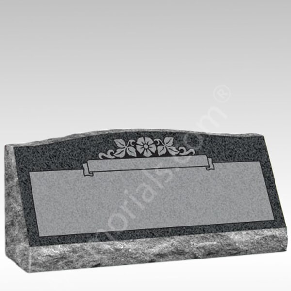 Dogwood Slant Granite Grave Marker VI