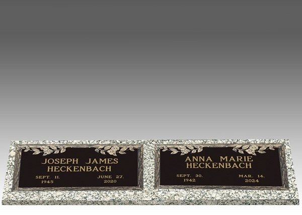 Dynasty Dogwood Double Large Bronze Headstone