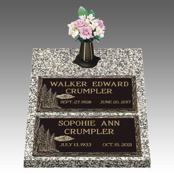 Dynasty Evergreen Deep Double Bronze Headstone II