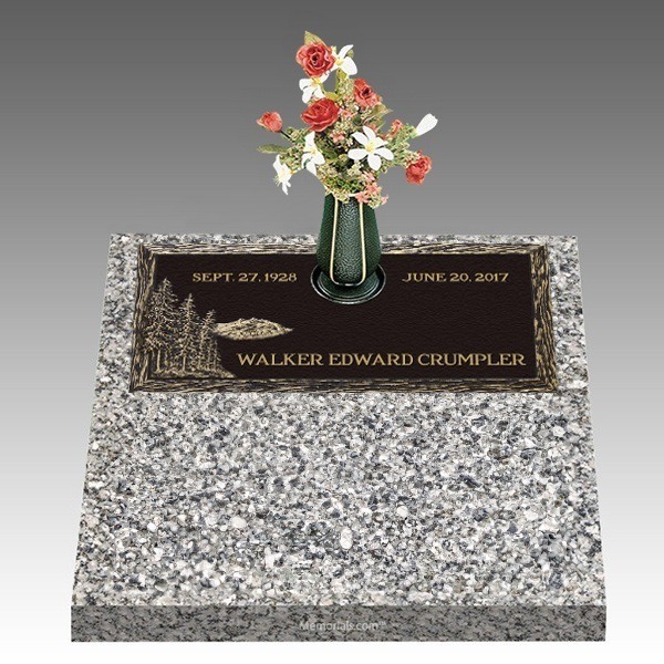 Dynasty Evergreen Deep Top Large Bronze Headstone