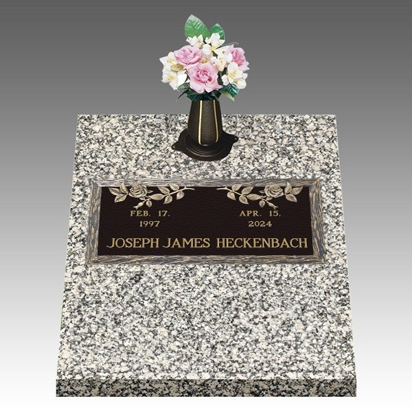 Dynasty Rose Deep Top Bronze Headstone II