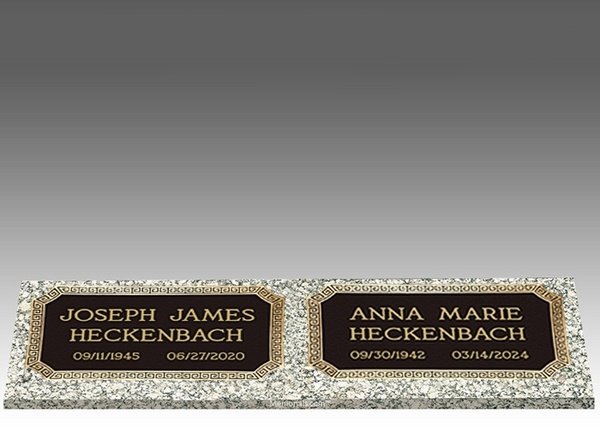 Dynasty Serenity Double Bronze Headstone