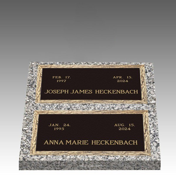 Dynasty Simplicity Deep Double Bronze Headstone