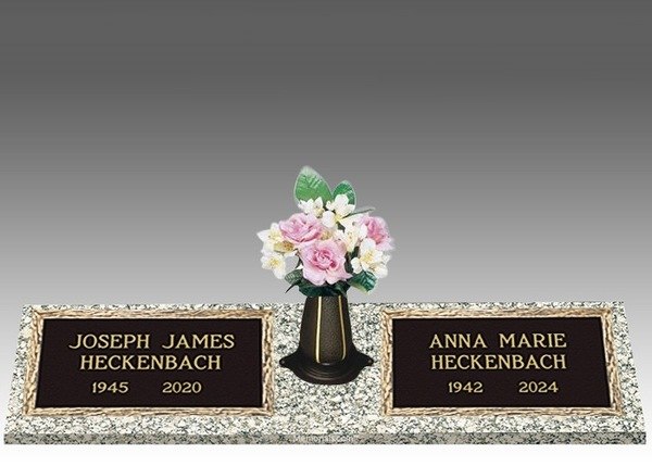 Dynasty Simplicity Double Bronze Headstone II