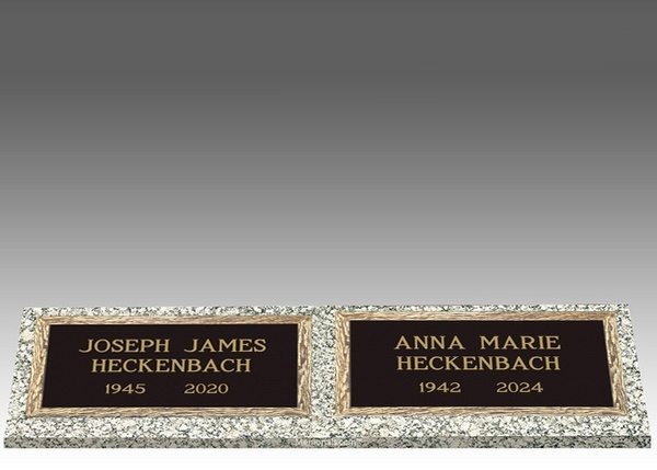 Dynasty Simplicity Double Large Bronze Headstone