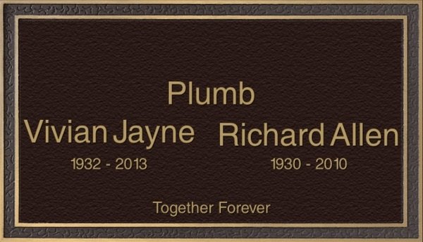 Elegance Memorial Crypt Plaque for Two