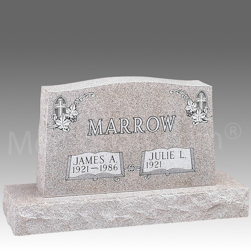 Everlasting Faith Companion Granite Upright Headstone II