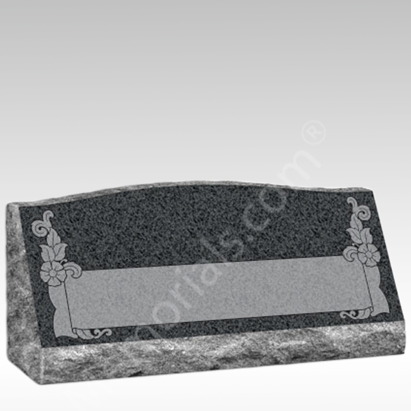 Everlasting Love Slant Granite Grave Marker II