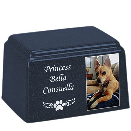 Everlasting Rectangle Cultured Pet Photo Urn