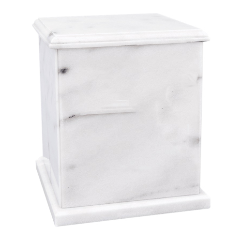 Eversquare White Marble Cremation Urns