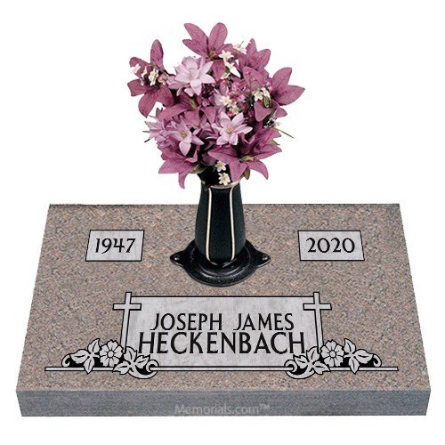 Faithful Devotion Granite Grave Marker 24 x 12