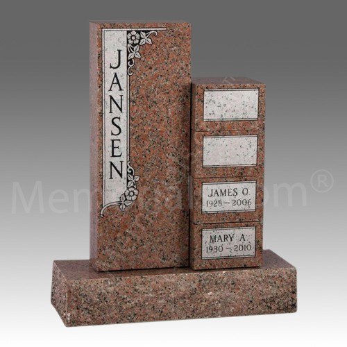 Family Upright Cremation Headstone