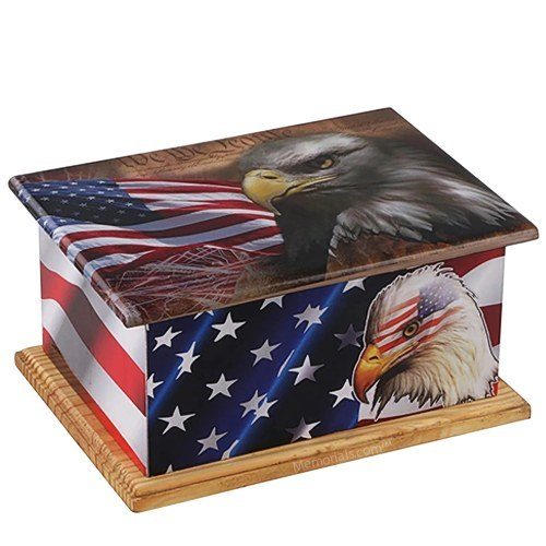 Flag Chest Cremation Urn