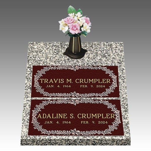 Forever Flowers Deep Bronze Cemetery Headstones II