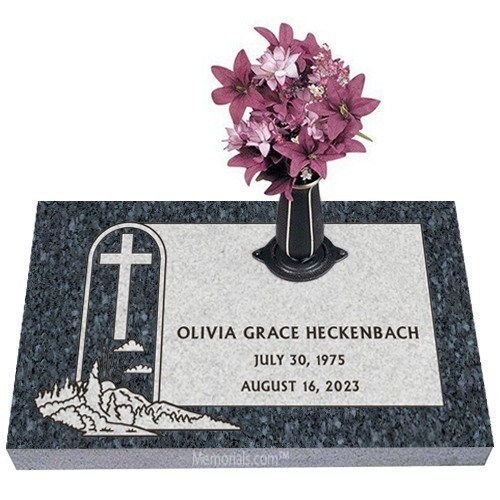 Garden of Heaven Granite Grave Marker 24 x 12