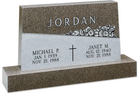 Garden of Heaven Upright Granite Headstone