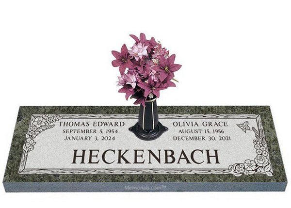 Garden of Life Companion Granite Headstone 48 x 14