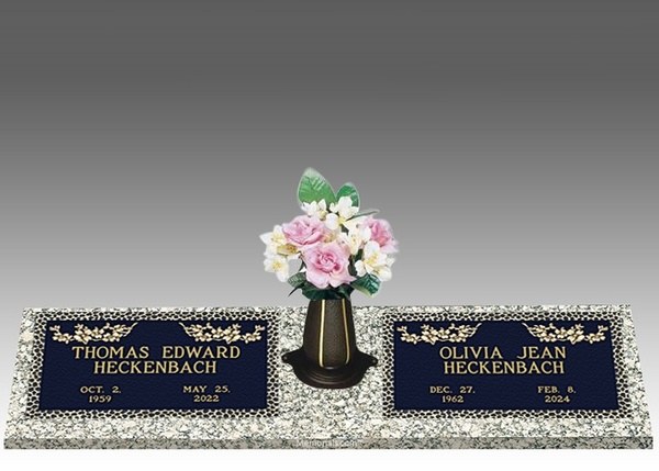 Garden of Life Dogwood Double Bronze Headstone II