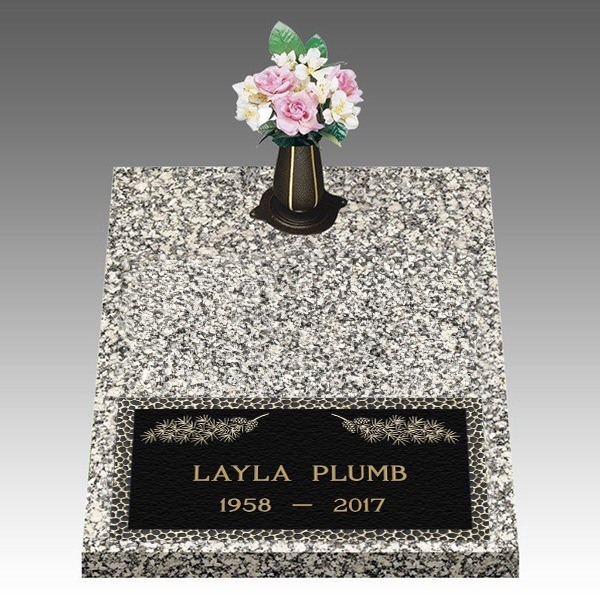 Garden of Life Pine Deep Bottom Bronze Headstone II