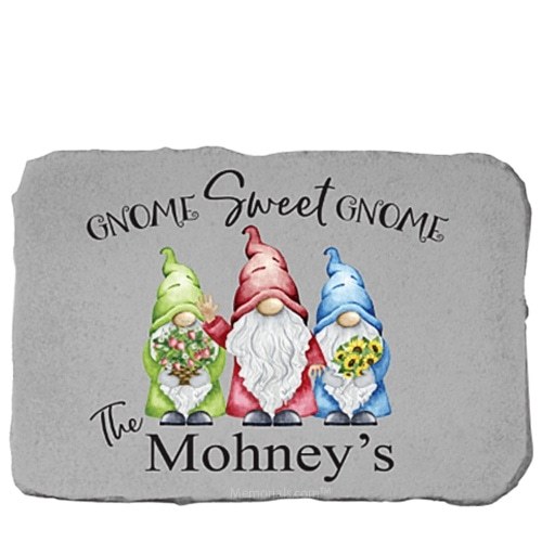 Gnome Sweet Gnome Personalized Accent Stone