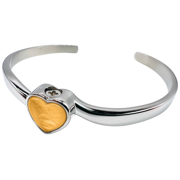 Gold Heart Ash Stainless Bracelet