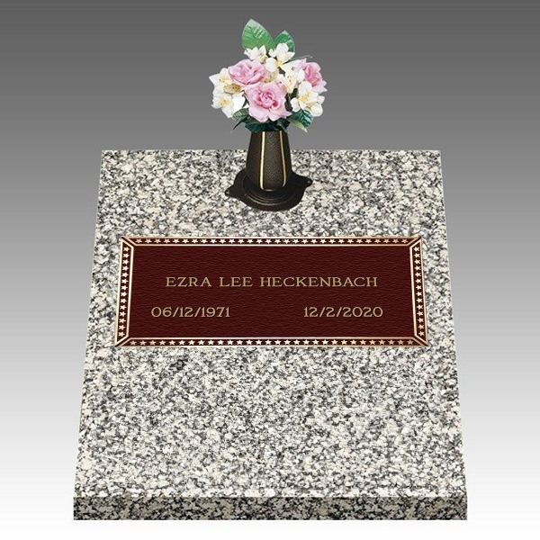 Gold Star Deep Top Bronze Headstone II