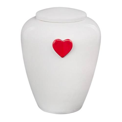 Heart Beat Ceramic Cremation Urn