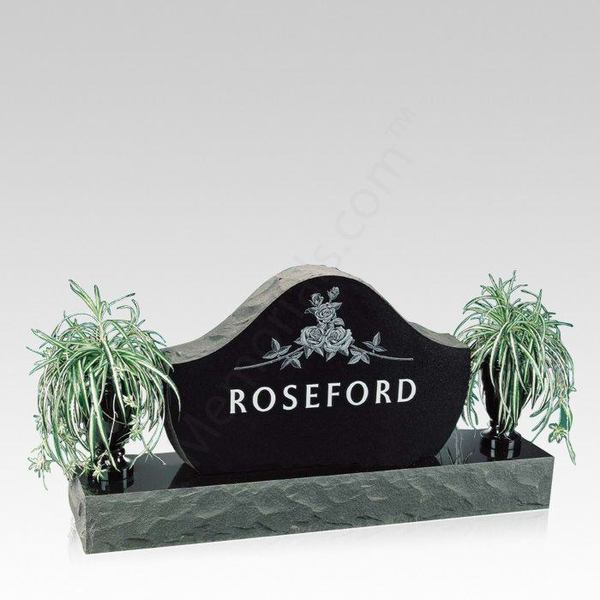 Heavenly Companion Granite Headstone with Vases