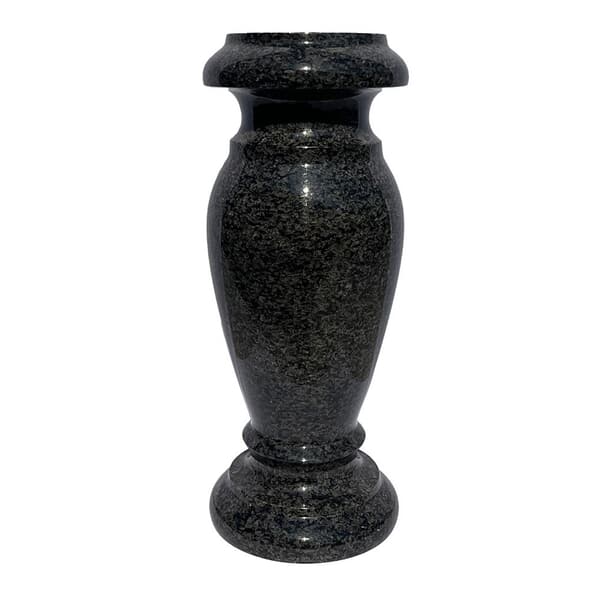 Imperial Black Granite Cemetery Vase II