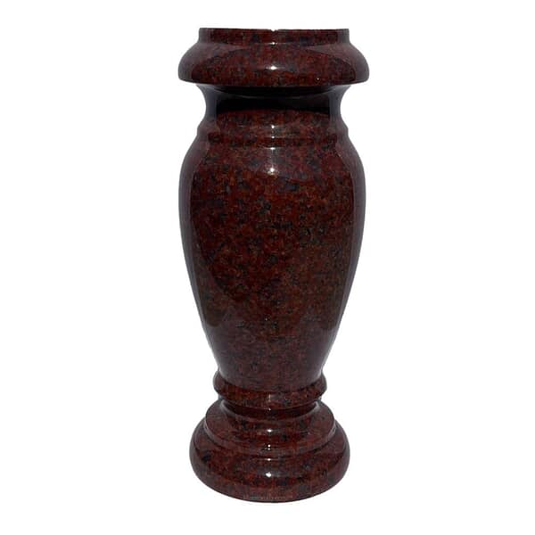 India Red Granite Cemetery Vase II