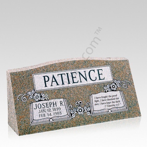 Individual Slant Granite Gravestone