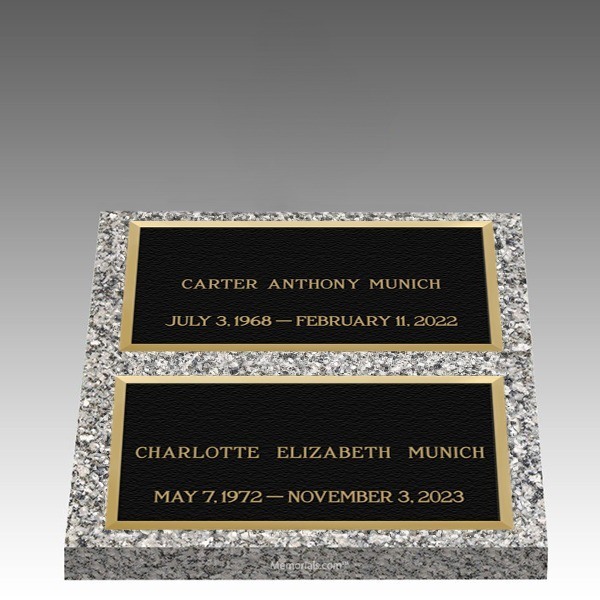 Infinity Classic Deep Double Large Bronze Headstone