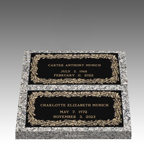 Infinity Hawaiian Deep Double Bronze Headstone