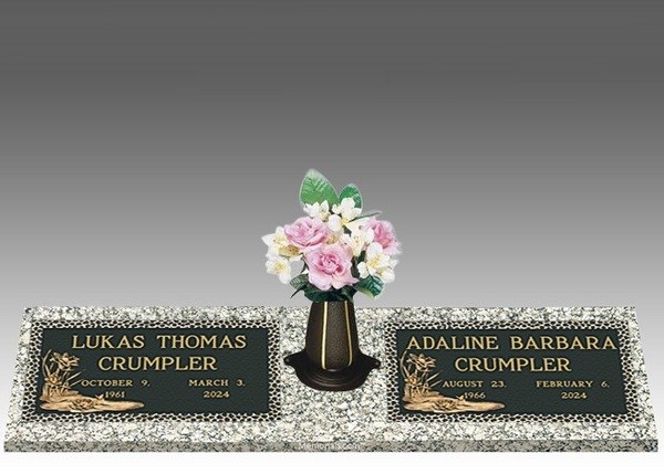 Infinity Lotus Bronze Cemetery Headstones II