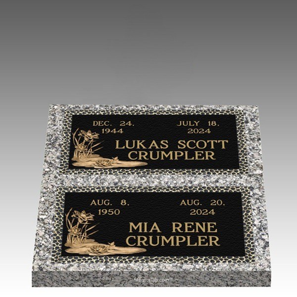 Infinity Lotus Deep Bronze Cemetery Headstones