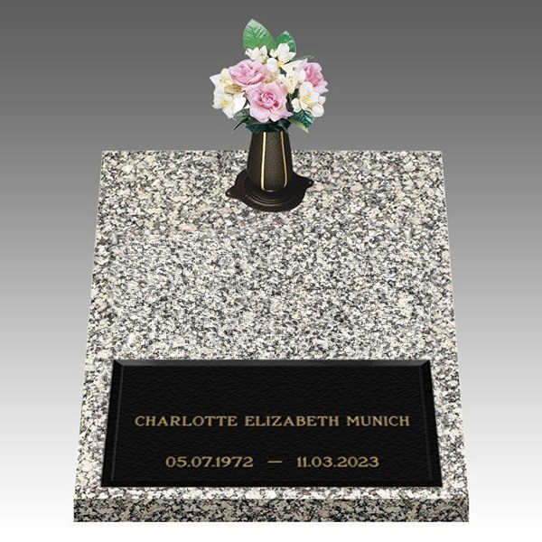 Infinity Modern Deep Bottom Bronze Headstone II