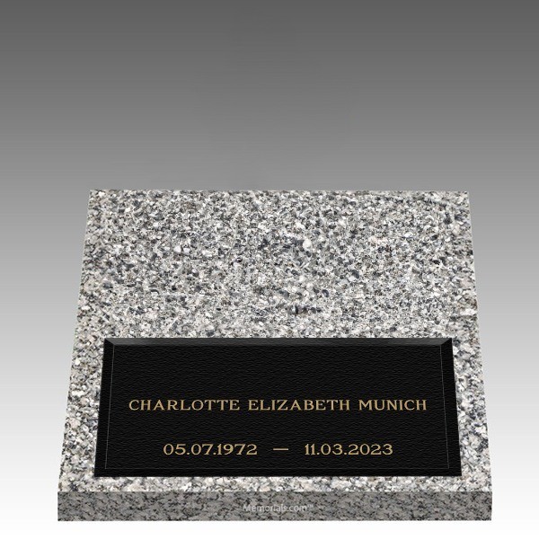 Infinity Modern Deep Bottom Bronze Headstone