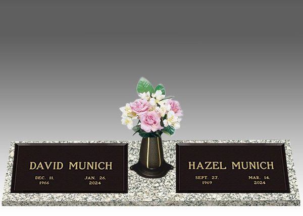 Infinity Modern Double Bronze Headstone II