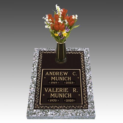 Ivy Border Companion Cremation Grave Marker