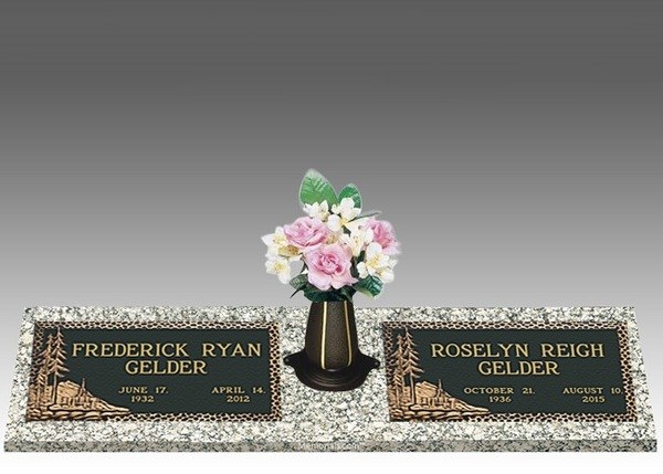 Jordan Temple Double Large Bronze Headstone II